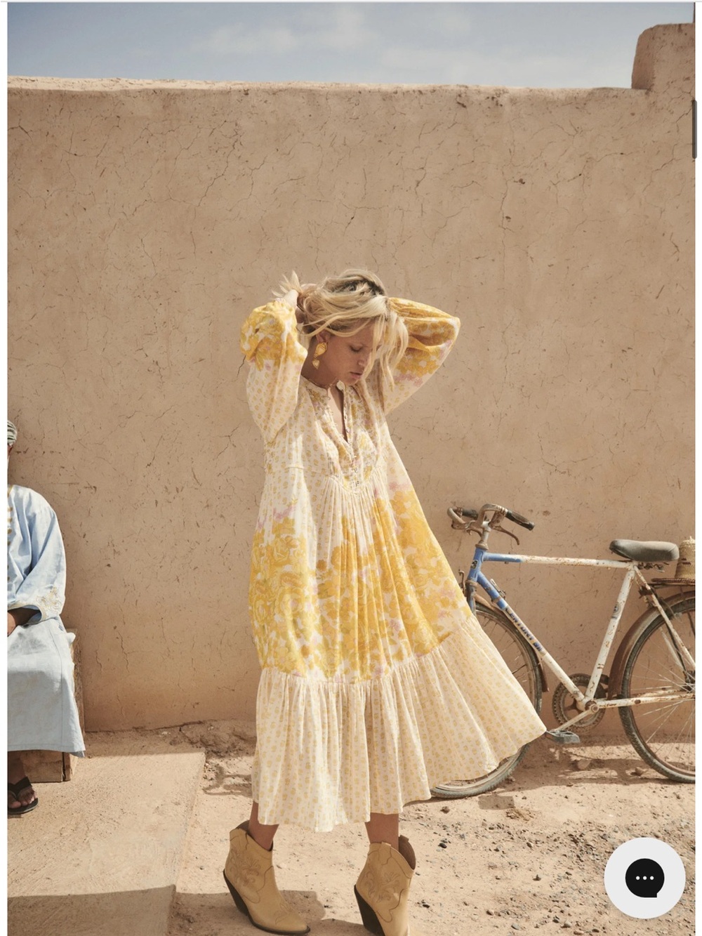 Spell Yellow Rose Boho Dress on Honeysuckle